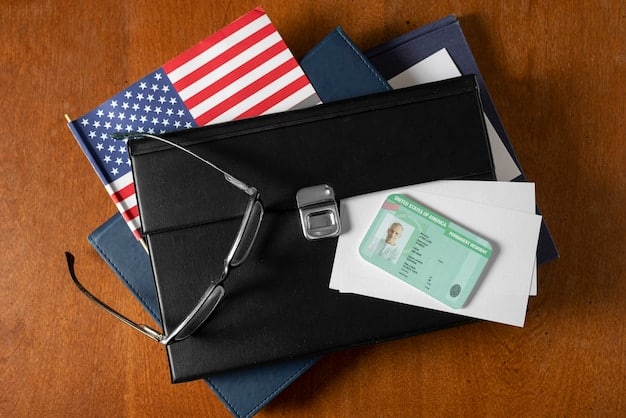 A pile of documents, including passport, flight ticket, and visa application form on a table.