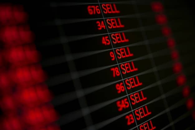 A close-up of a currency exchange rate board displaying USD to JPY rates, with annotations highlighting the buy and sell rates and pointing out potential fees.