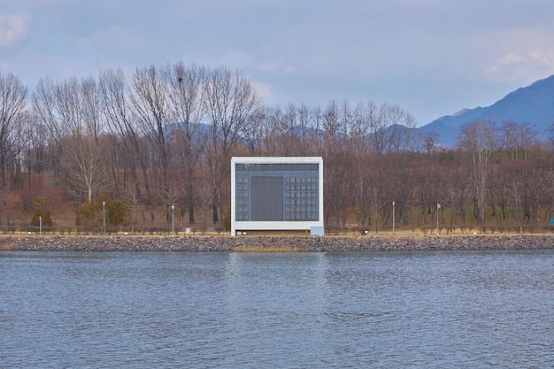A view of the serene Ando Museum on Naoshima Art Island, with its minimalist concrete architecture blending with the natural surroundings.