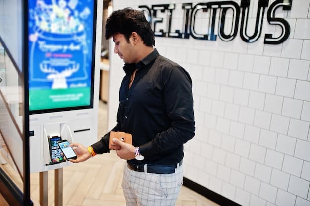 An image showing a tourist using a Japanese ATM with clear signage indicating international card acceptance. The setting should be a clean and modern convenience store.