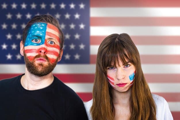 A split image showing the difference between American and Japanese nonverbal communication. On one side, a US traveler is engaging in overly enthusiastic physical contact, while on the other, a Japanese local is subtly bowing with a reserved expression.