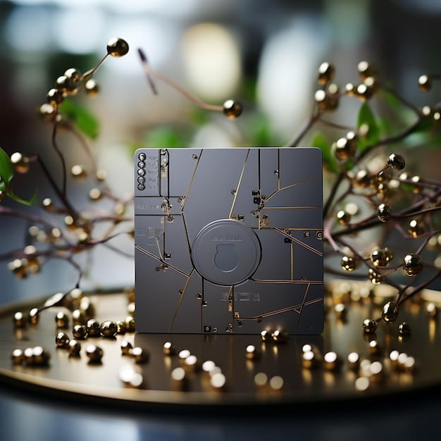 A close-up of a luxury product's packaging with a slightly misaligned logo and a blurry print on the authenticity card, hinting at counterfeit details.